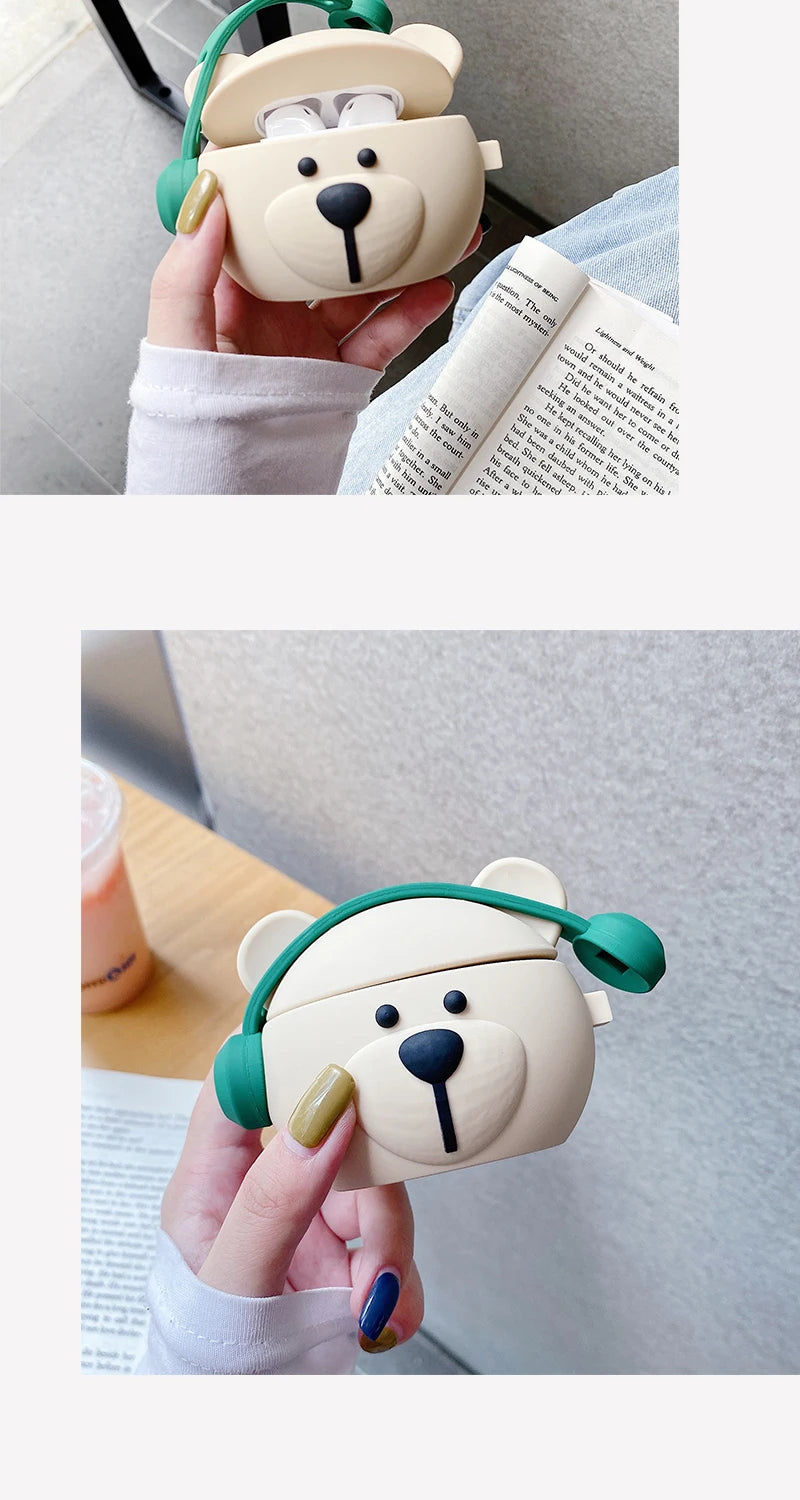 Teddy Bear in Headphones Premium AirPods Pro Case Shock Proof Cover