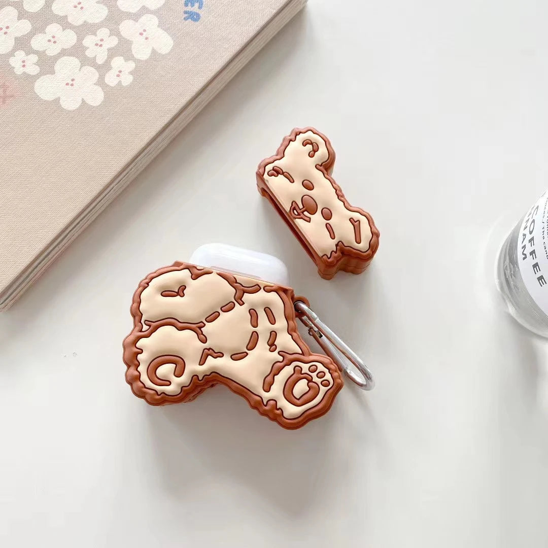 Stitched Teddy Bear Premium AirPods Case Shock Proof Cover