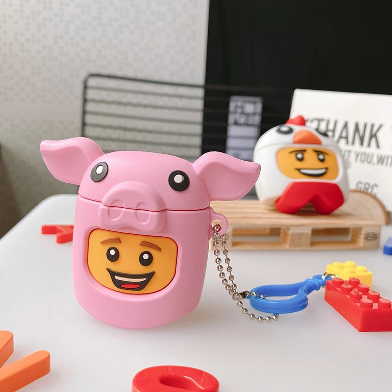 Lego Man 'Pig' Premium AirPods Case Shock Proof Cover