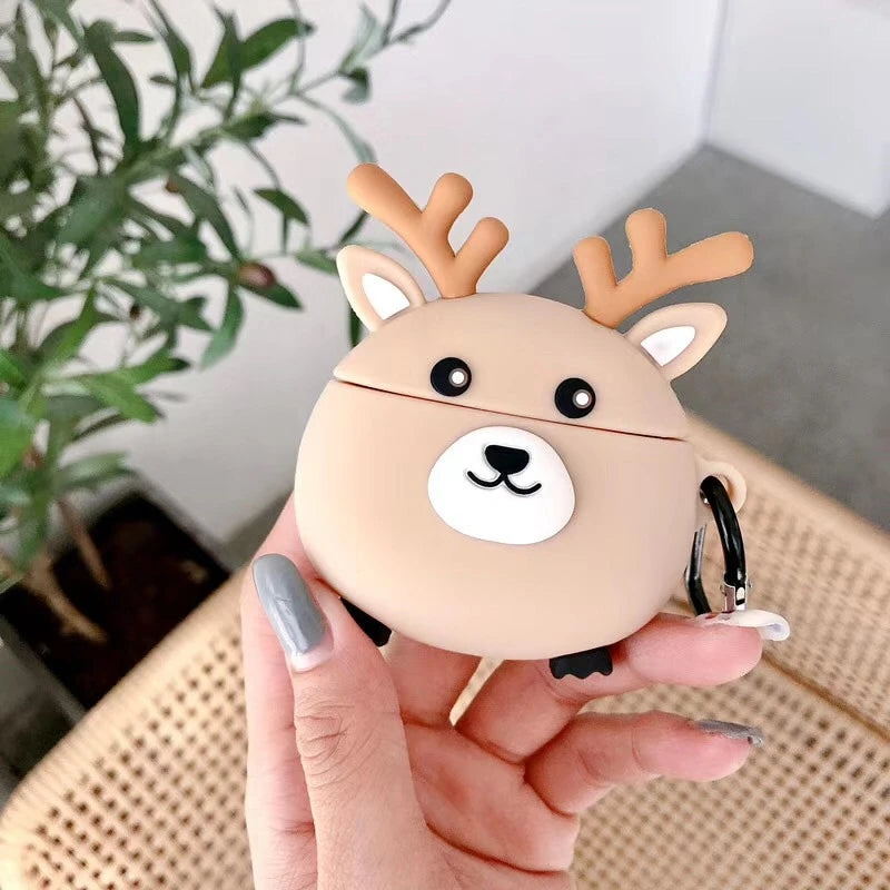 Cute Round Deer Premium AirPods Case Shock Proof Cover