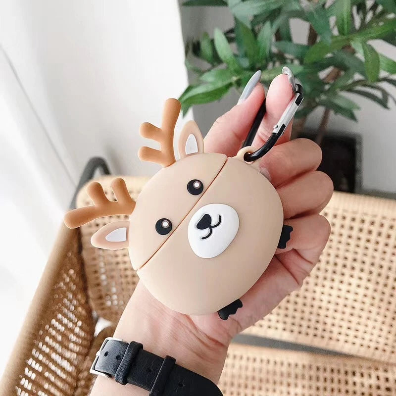 Cute Round Deer Premium AirPods Case Shock Proof Cover