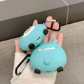 Cute Round Hippo Premium AirPods Case Shock Proof Cover