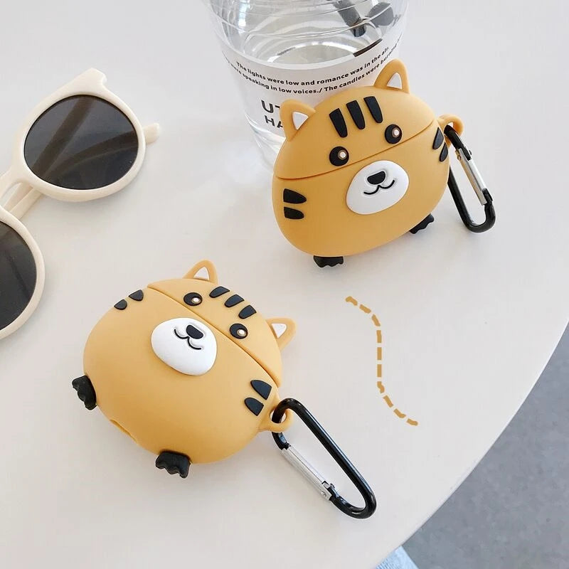 Cute Round Cat Premium AirPods Case Shock Proof Cover