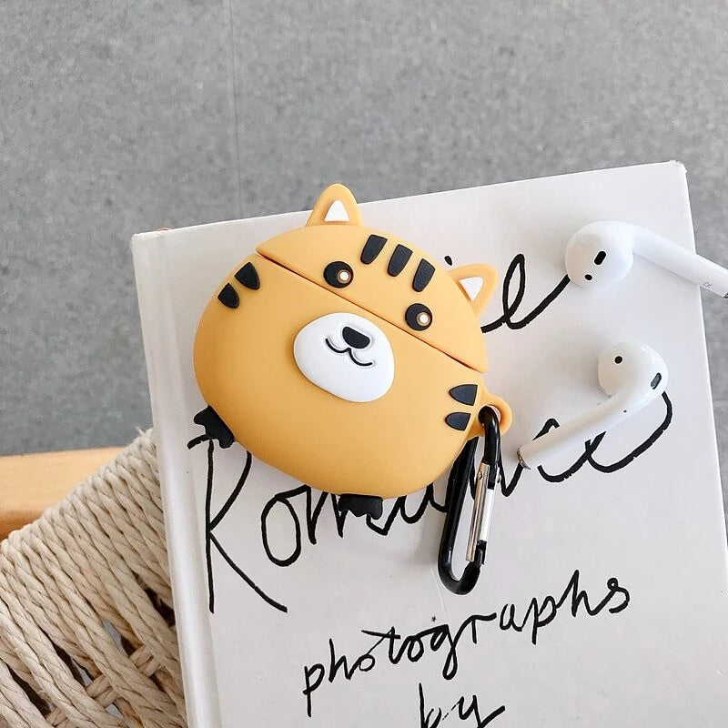 Cute Round Cat Premium AirPods Case Shock Proof Cover