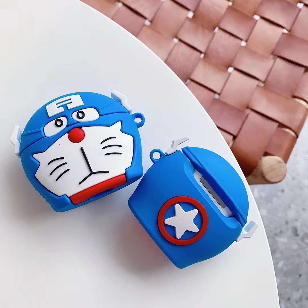 Doraemon 'Captain America' Premium AirPods Pro Case Shock Proof Cover