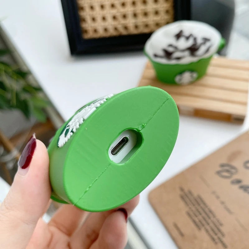 Starbucks Matcha Ice Green Tea Latte Premium AirPods Pro Case Shock Proof Cover