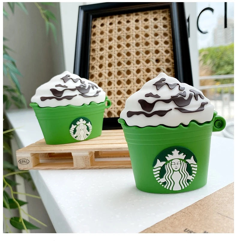 Starbucks Matcha Ice Green Tea Latte Premium AirPods Pro Case Shock Proof Cover