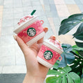 Starbucks 'Strawberries and Cream Frappuccino' AirPods Pro Case Shock Proof Cover