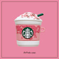 Starbucks 'Strawberries and Cream Frappuccino' AirPods Case Shock Proof Cover