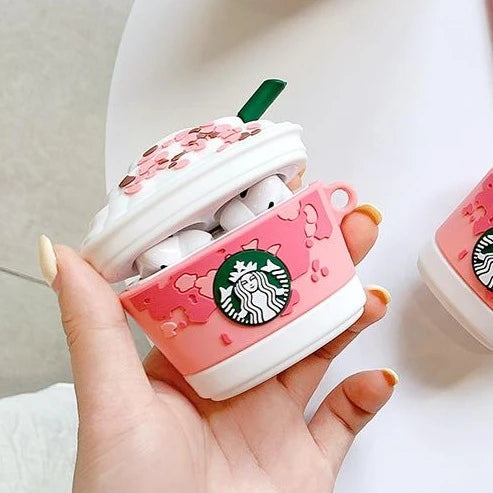 Starbucks 'Strawberries and Cream Frappuccino' AirPods Pro Case Shock Proof Cover