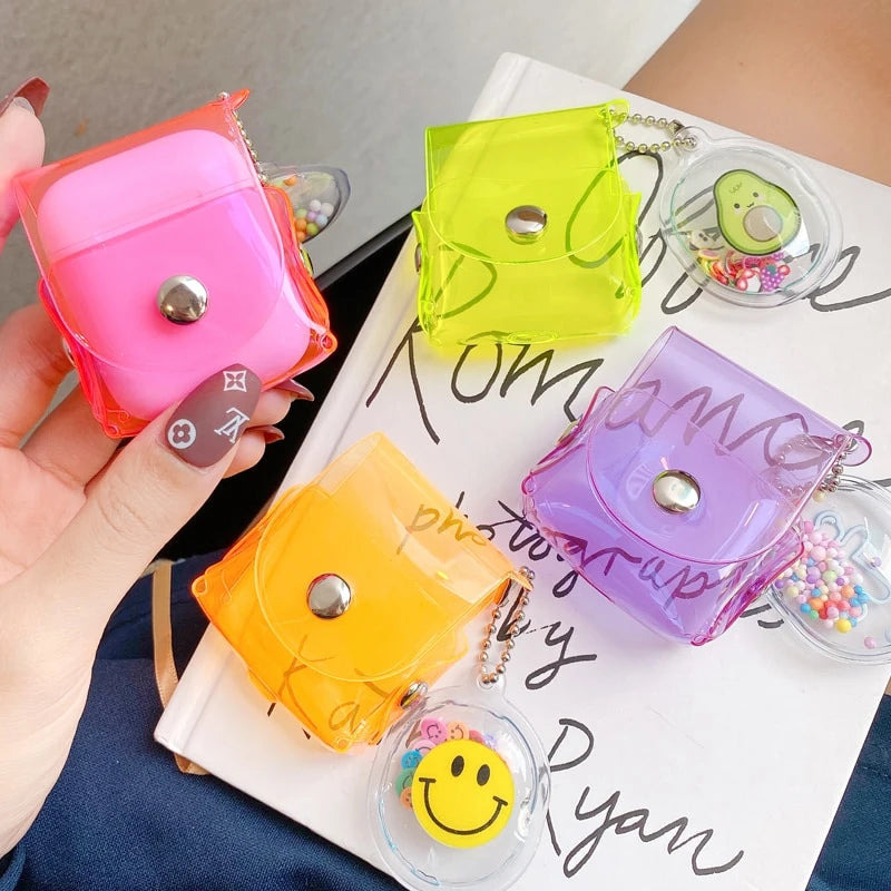 Clear Fluorescent Candy Color Holster AirPods Case