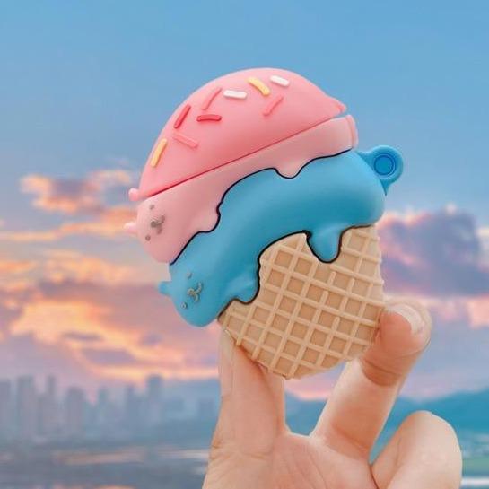 Ice Cream Cone Cat Premium AirPods Case Shock Proof Cover