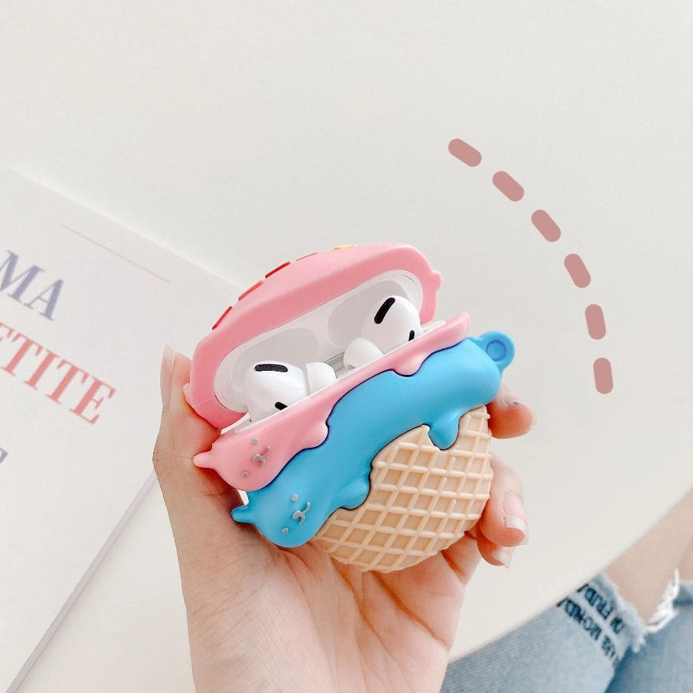 Ice Cream Cone Cat Premium AirPods Pro Case Shock Proof Cover