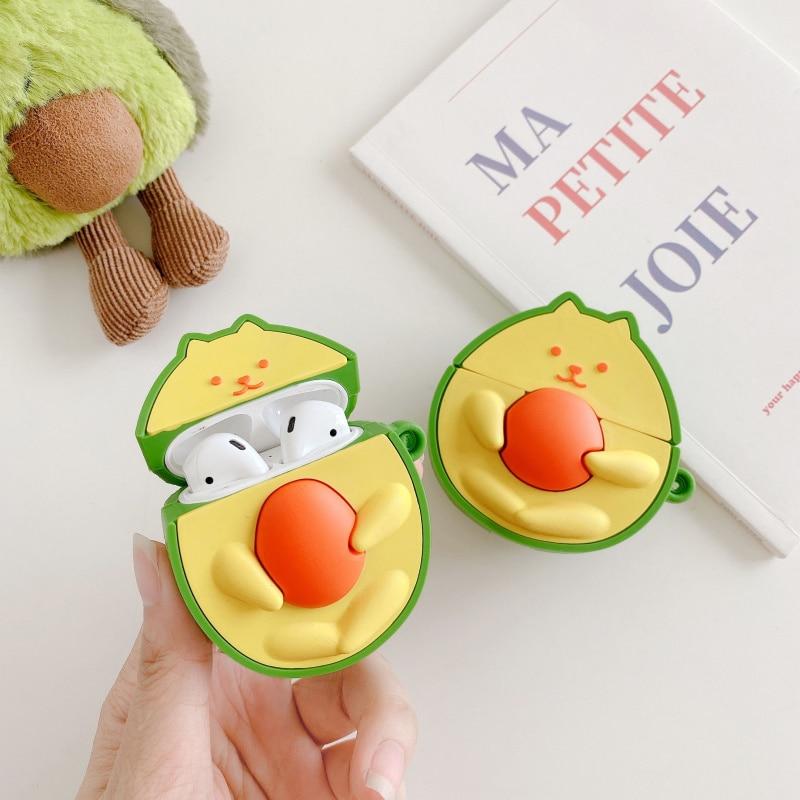 Avocado Cat Premium AirPods Case Shock Proof Cover