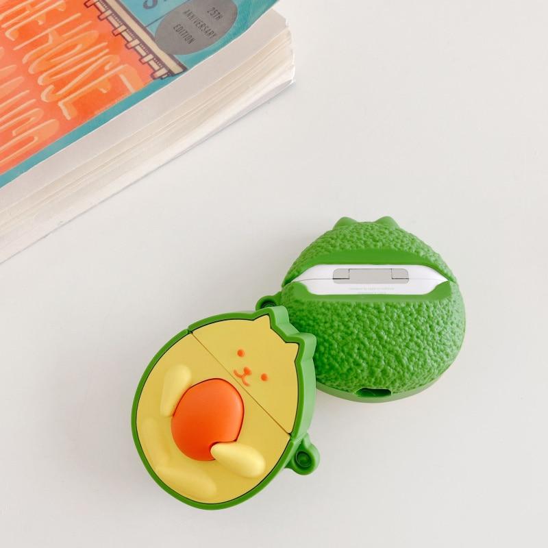 Avocado Cat Premium AirPods Case Shock Proof Cover