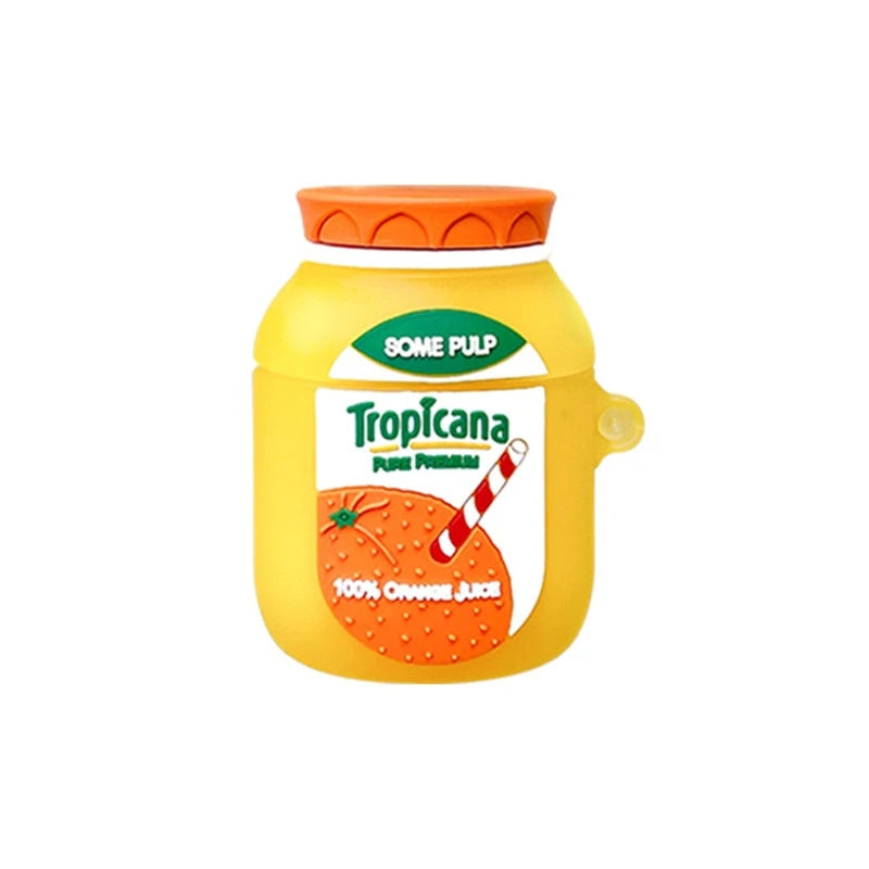 Tropicana Orange Juice Premium AirPods Case Shock Proof Cover