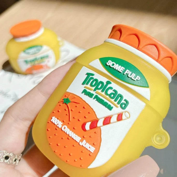 Tropicana Orange Juice Premium AirPods Case Shock Proof Cover