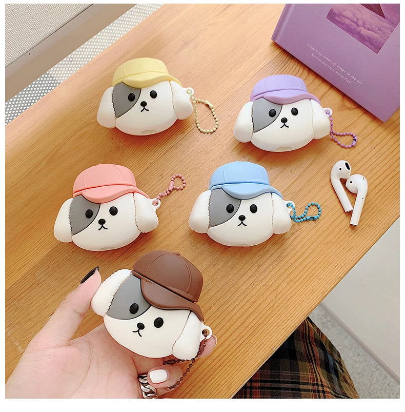 Cute Puppy 'Cap' Premium AirPods Case Shock Proof Cover