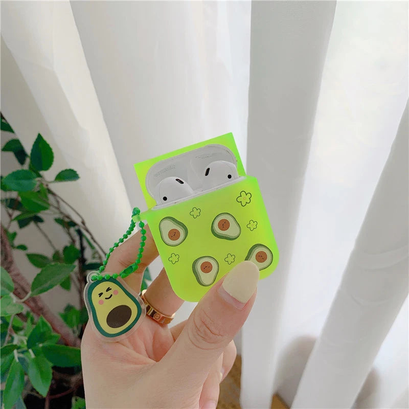 Fluorescent Avocado AirPods Case Shock Proof Cover