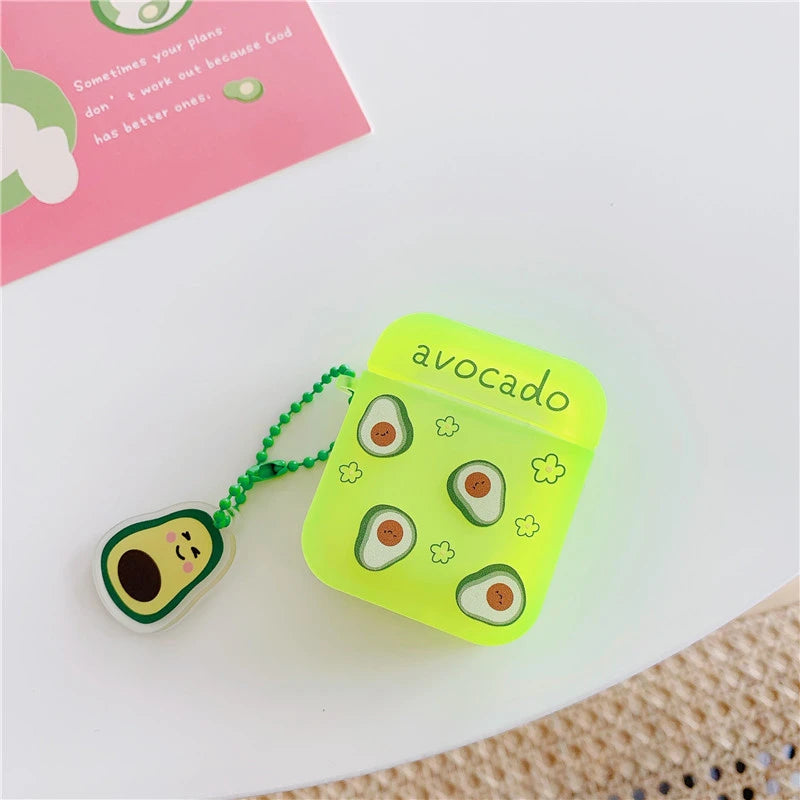 Fluorescent Avocado AirPods Case Shock Proof Cover