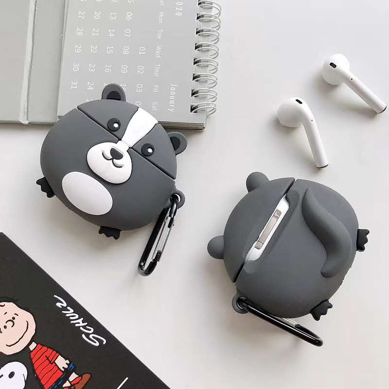 Cute Round Skunk Premium AirPods Case Shock Proof Cover