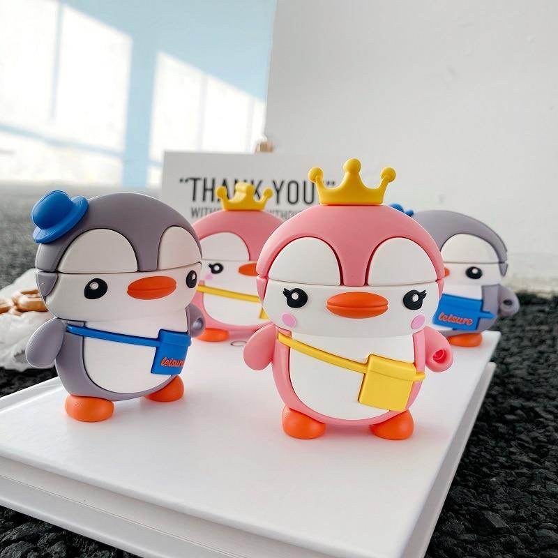 Cute Traveling Penguin Premium AirPods Pro Case Shock Proof Cover