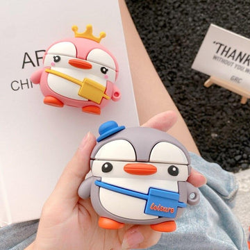 Cute Traveling Penguin Premium AirPods Pro Case Shock Proof Cover