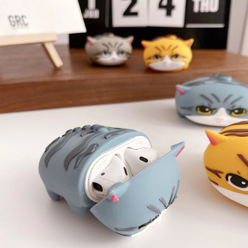 Cute Walking Kitten AirPods Case Shock Proof Cover