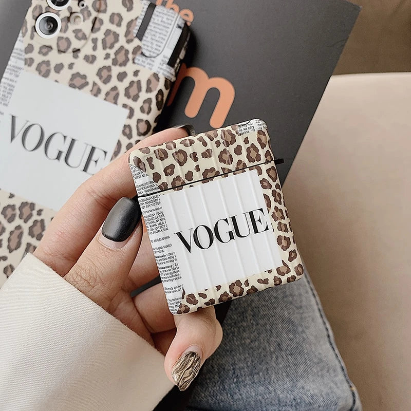 Vogue Leopard Modular AirPods Case Shock Proof Cover