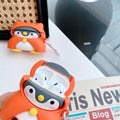 Cute Penguin in a Hooded Coat Premium AirPods Case Shock Proof Cover