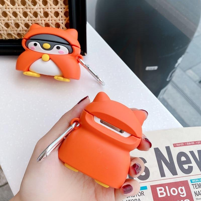 Cute Penguin in a Hooded Coat Premium AirPods Pro Case Shock Proof Cover