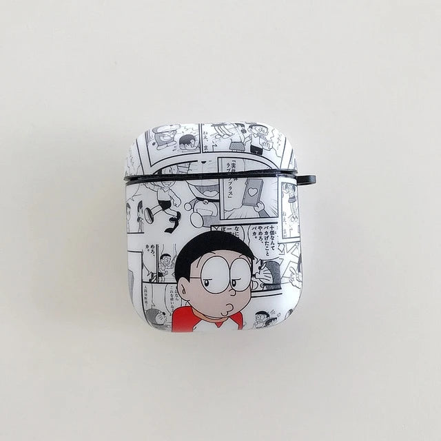 Doraemon 'Newspaper Comic' AirPods Case Shock Proof Cover