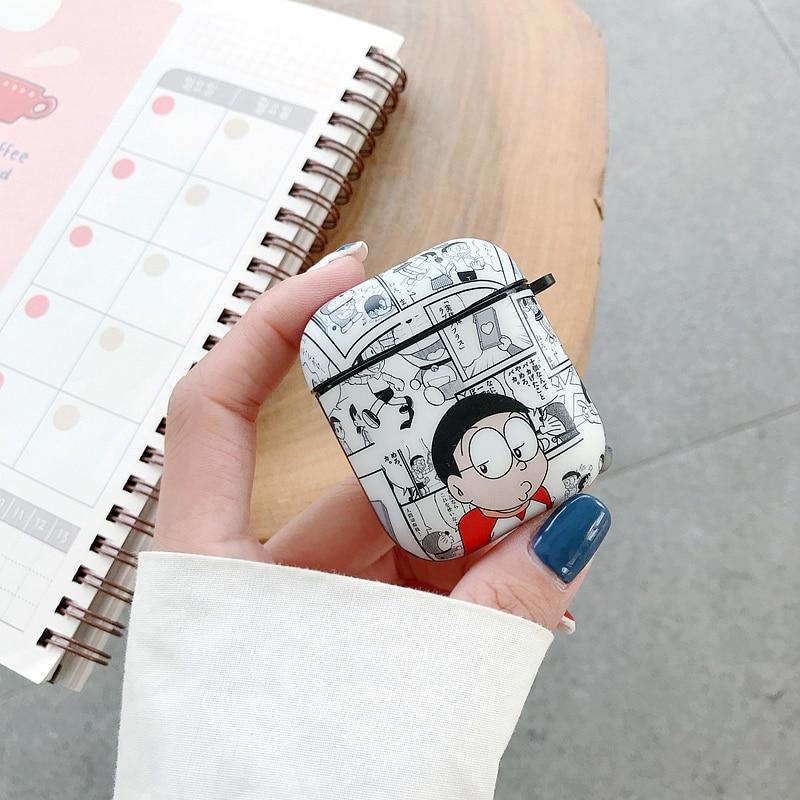 Doraemon 'Newspaper Comic' AirPods Case Shock Proof Cover