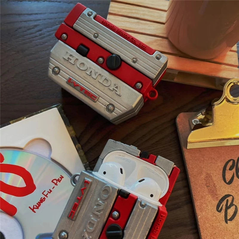 Retro Honda Engine Premium AirPods Case Shock Proof Cover