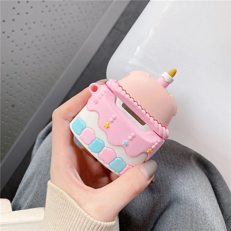 Cute Pig in Cake Premium AirPods Pro Case Shock Proof Cover