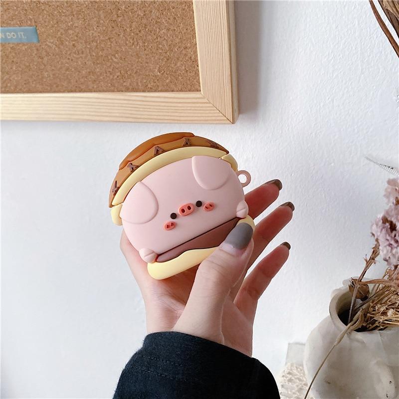 Cute Pig in a Donut Premium AirPods Case Shock Proof Cover