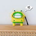 Cute Frog in a Raincoat Premium AirPods Case Shock Proof Cover