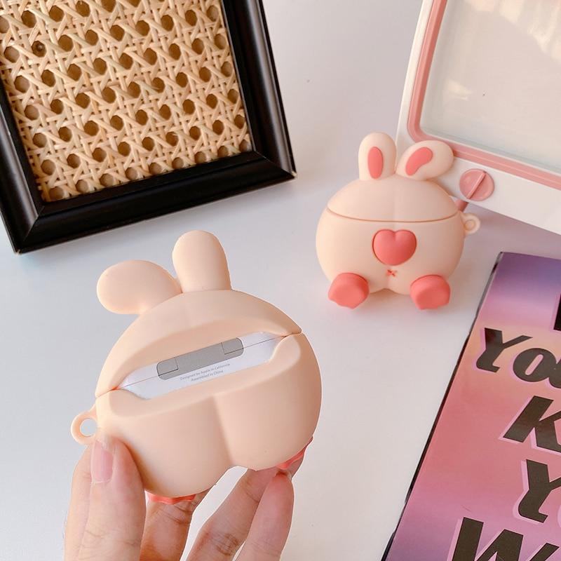 Cute Rabbit Butt Premium AirPods Case Shock Proof Cover