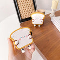 Cute Cartoon Bacon Bread with Backpack Premium AirPods Case Shock Proof Cover