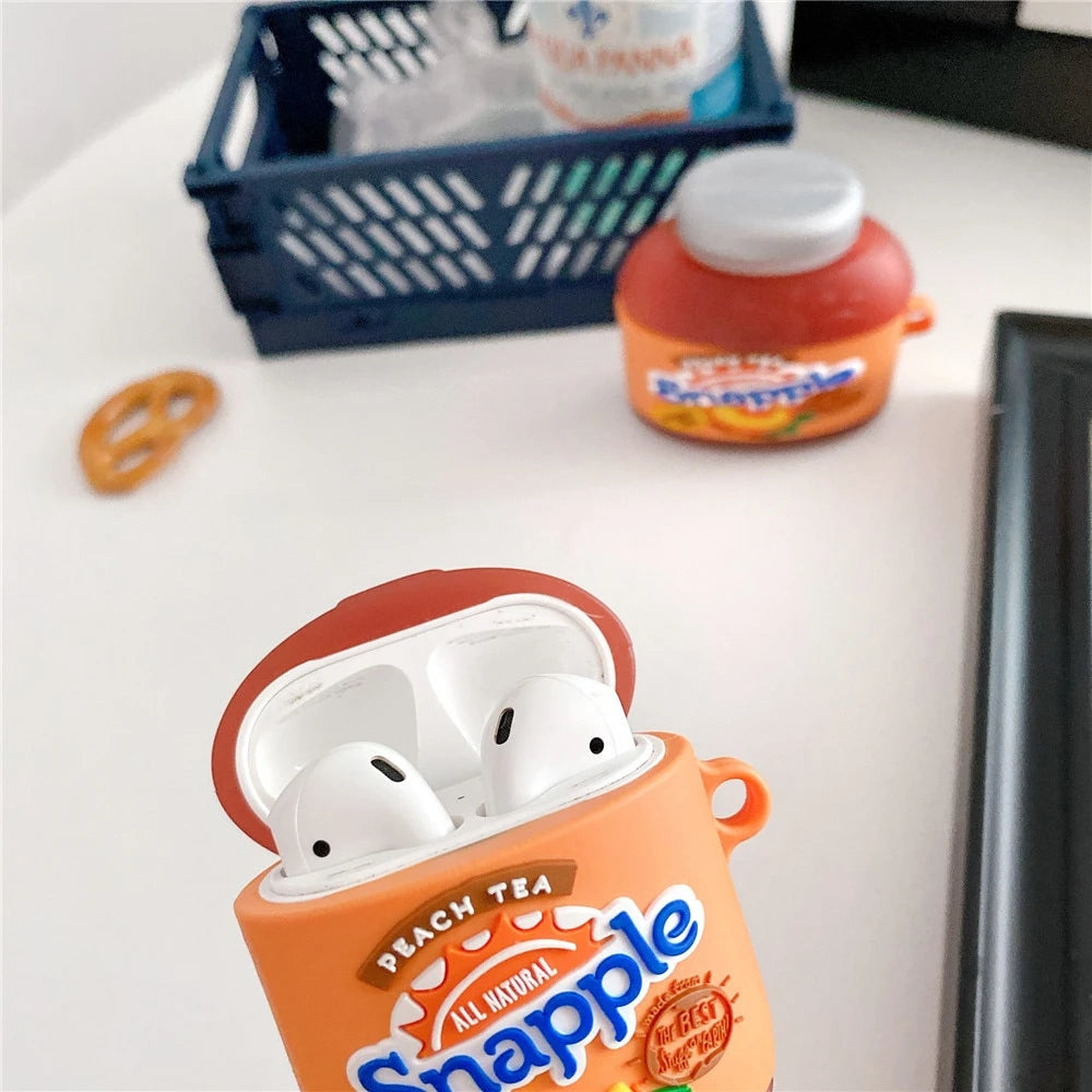 Snapple Peach Tea Premium AirPods Case Shock Proof Cover