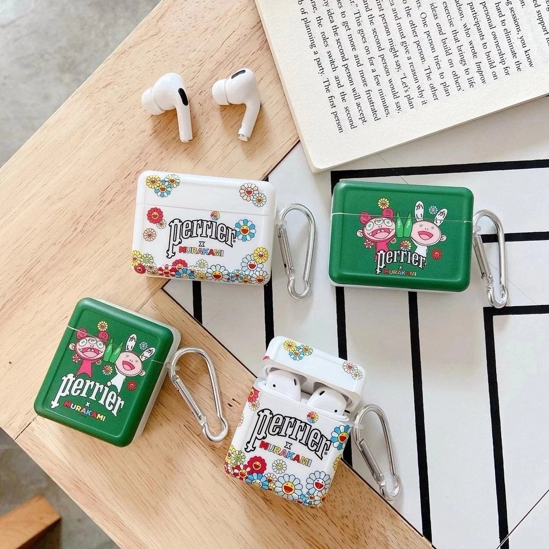 Perrier 'Takashi Murakami x Perrier' AirPods Case Shock Proof Cover