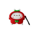 Cute Rabbit in a Red Raincoat Premium AirPods Case Shock Proof Cover