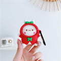 Cute Rabbit in a Red Raincoat Premium AirPods Case Shock Proof Cover