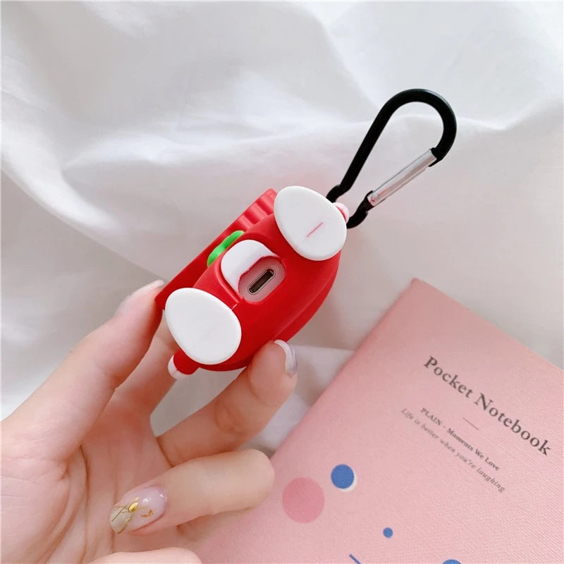 Cute Rabbit in a Red Raincoat Premium AirPods Pro Case Shock Proof Cover