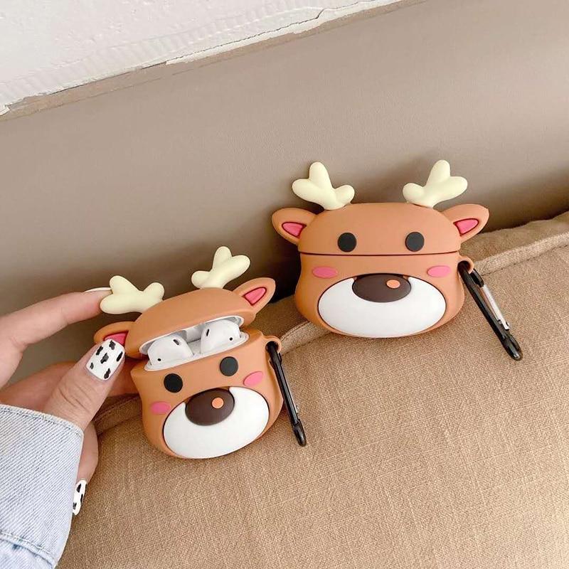 Cute Cartoon Deer Premium AirPods Case Shock Proof Cover