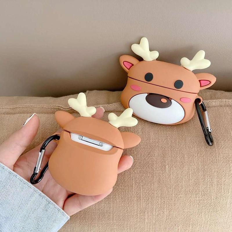 Cute Cartoon Deer Premium AirPods Case Shock Proof Cover