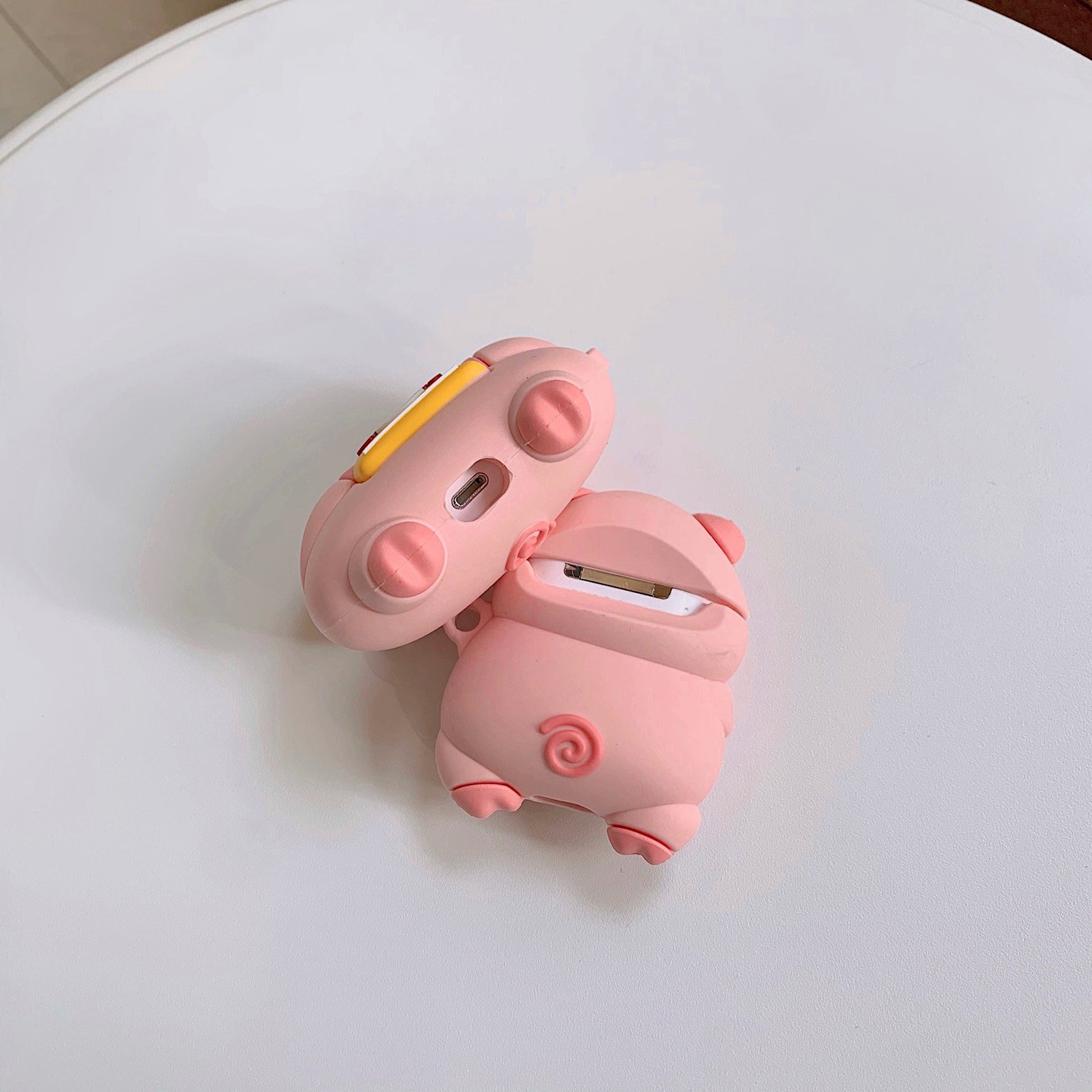 Cute Pig with a Bag of Chips Premium AirPods Case Shock Proof Cover