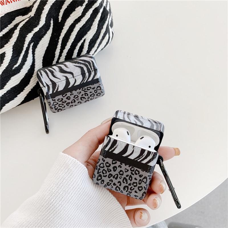 Leopard Zebra Pattern AirPods Case Shock Proof Cover