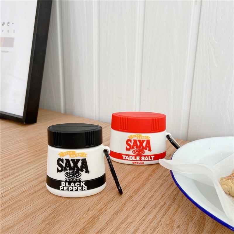 SAXA Seasoning Salt and Pepper Premium AirPods Case Shock Proof Cover