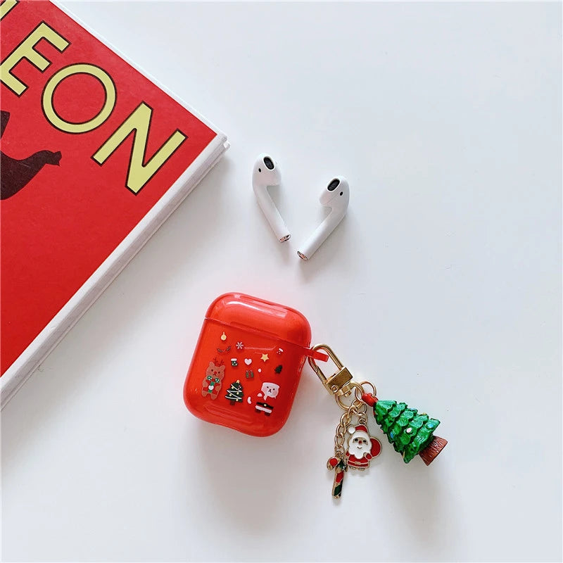 Cute Silicone Christmas AirPods Case Shock Proof Cover